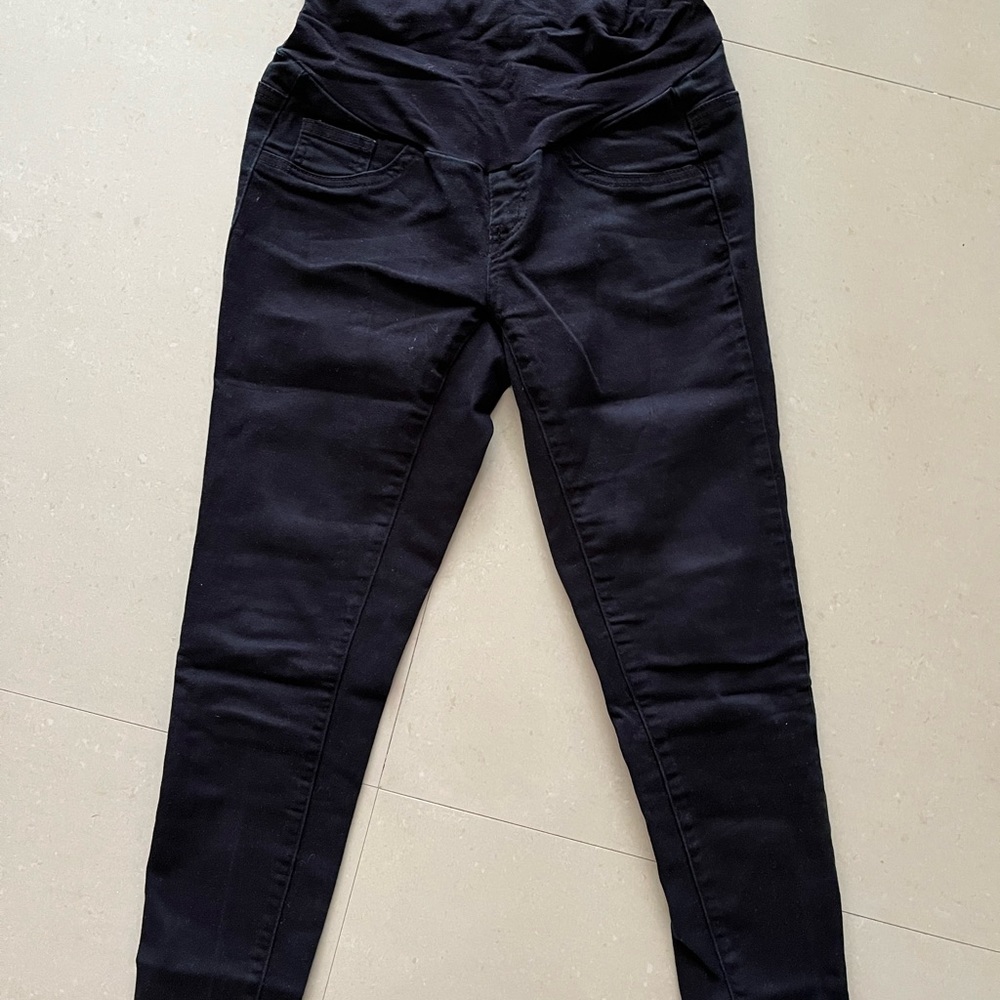 Indigo Blue Secret Fit Belly Maternity Black Skinny Jeans